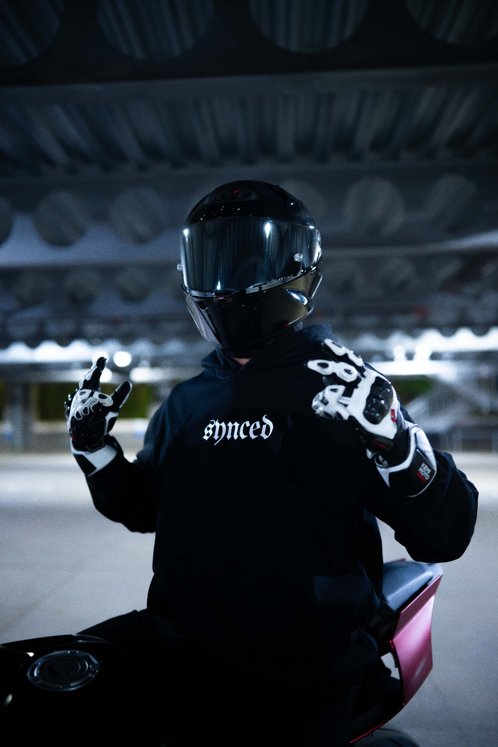 Synced Motorsports Core Hoodie back detail
