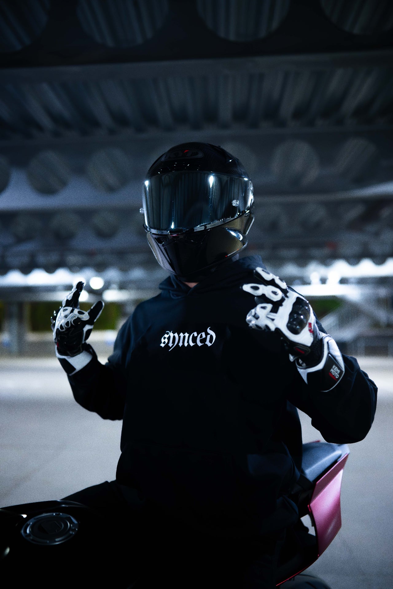 Synced Motorsports Core Hoodie back detail